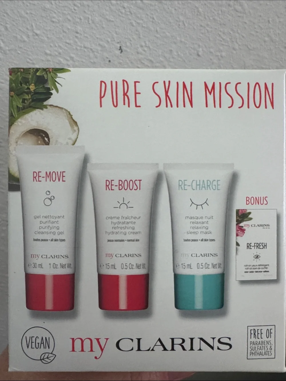 Clarins Pure Skin Mission 4 Piece Set — NWT